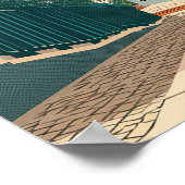 Lissabon, Portugal Vintage Reizen Poster (Hoek)