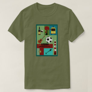 Lissabon Portugal - Vintage Travel Art T-shirt