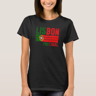 Lissabon Portugal vlag Portugees Mannen vrouwen Ki T-shirt