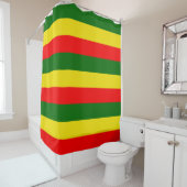 Lissabon, Portugal, Vlag Stripes-gordijn Douchegordijn (In situ)