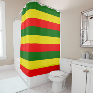 Lissabon, Portugal, Vlag Stripes-gordijn Douchegordijn