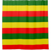 Lissabon, Portugal, Vlag Stripes-gordijn Douchegordijn (Voorkant)