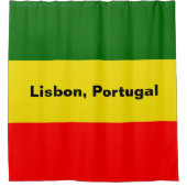 Lissabon, Portugal, vlaggenstaven Douchegordijn (Voorkant)