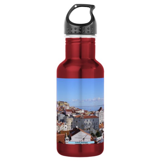 Lissabon, Portugal Waterfles (Voorkant)