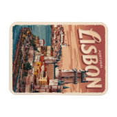  Lissabon Portugal Waterkasteel Reisgeschenken Magneet (Horizontaal)
