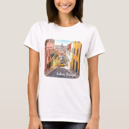 Lissabon Portugal Waterverf T-shirt