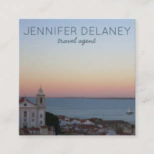 Lissabon Portugal - Zonnefototoerisme in de stad Vierkante Visitekaartje