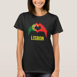 Lissabon Portugese Stad Liefde Portugal Vlag T-shirt