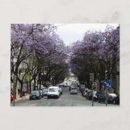 Lissabon Purple Flowers Briefkaart