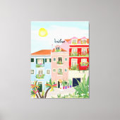 Lissabon reis kleurrijk canvas afdruk (Voorkant)