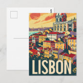 Lissabon Reisadvertentie Briefkaart (Voorkant / Achterkant)