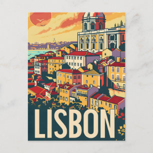 Lissabon Reisadvertentie Briefkaart