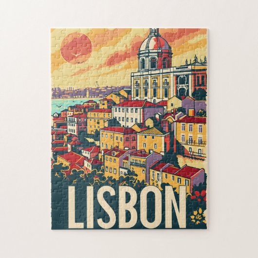Lissabon Reisadvertentie Legpuzzel (Verticaal)