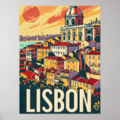 Lissabon Reisadvertentie Poster (Voorkant)