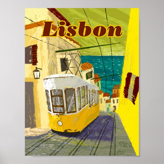 Lissabon-reisposter: 8,5 x 11 inch poster (Voorkant)