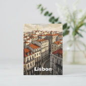 Lissabon reizen briefkaart (Staand voorkant)