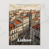 Lissabon reizen briefkaart (Voorkant)