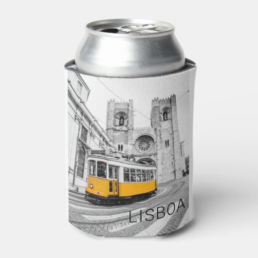 Lissabon Retro Tram Portugal  Streetcar Blikjeskoeler (Blikje Voorkant)