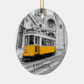 Lissabon Retro Tram Portugal  Streetcar Keramisch Ornament (Rechts)