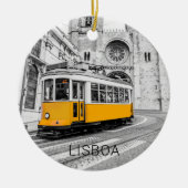 Lissabon Retro Tram Portugal  Streetcar Keramisch Ornament (Voorkant)
