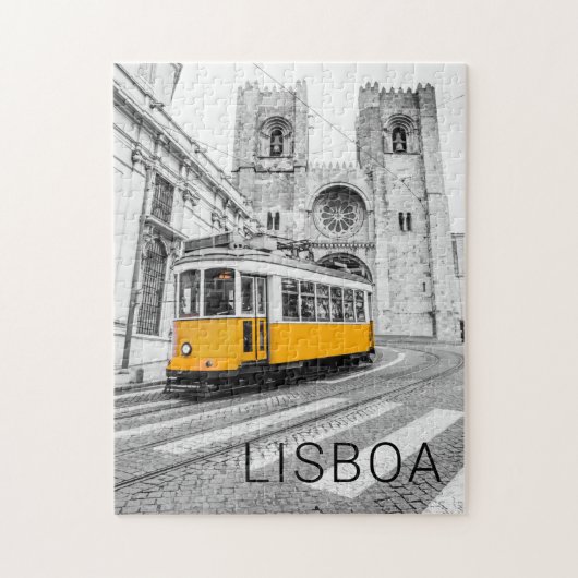 Lissabon Retro Tram Portugal  Streetcar Legpuzzel (Verticaal)