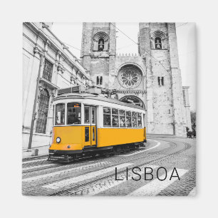 Lissabon Retro Tram Portugal  Streetcar Magneet