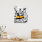 Lissabon Retro Tram Portugal  Streetcar Poster (Keuken)
