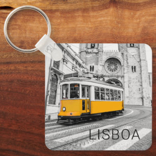Lissabon Retro Tram Portugal  Streetcar Sleutelhanger