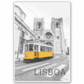 Lissabon Retro Tram Portugal  Streetcar Sticker (Voorkant)