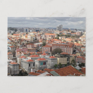 Lissabon-rooftopskyline Briefkaart