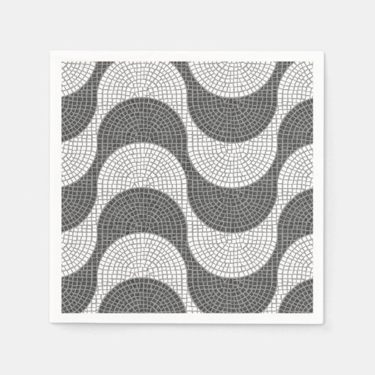 Lissabon Rossio Portugese kasseisteen calçada Servet (Voorkant)