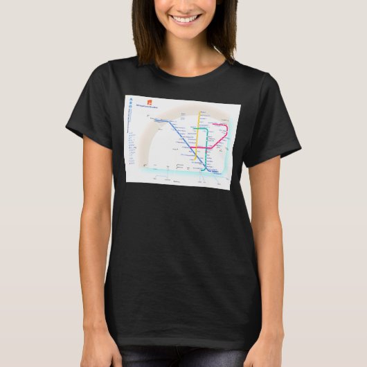Lissabon-routekaart Portugal T-shirt (Voorkant)