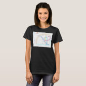 Lissabon-routekaart Portugal T-shirt (Voorkant volledig)