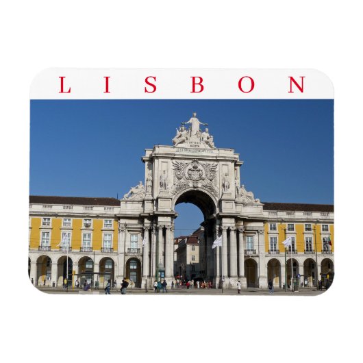 Lissabon Rua Augusta Arch fridge magnet Magneet (Horizontaal)