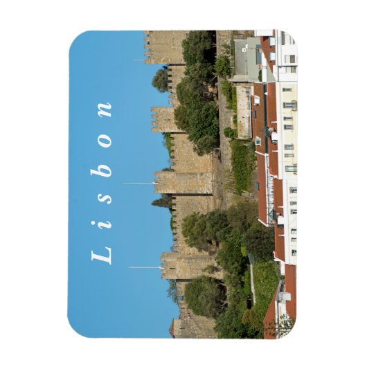 Lissabon. Saint George Castle. Magneet (Verticaal)