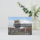 Lissabon. Santa Justa Lift. Briefkaart (Staand voorkant)