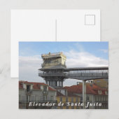 Lissabon. Santa Justa Lift. Briefkaart (Voorkant / Achterkant)