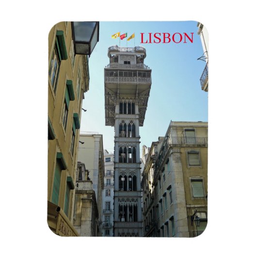 Lissabon Santa Justa Lift fridge magnet Magneet (Verticaal)