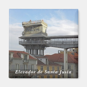 Lissabon. Santa Justa Lift. Magneet