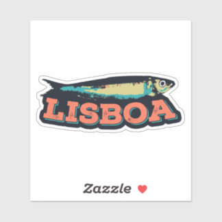 Lissabon Sardine illustratie Portugal Sticker