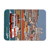 Lissabon skyline met oude veerboot op de Taag Magneet (Horizontaal)