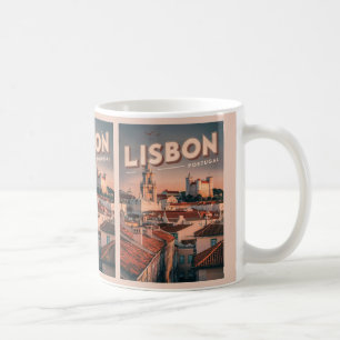  Lissabon Skyline Portugal Reisgeschenken Koffiemok