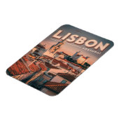  Lissabon Skyline Portugal Reisgeschenken Magneet (Linkerzijde)