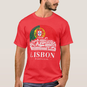 Lissabon Stad Portugal Vlag grappig T-shirt