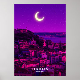Lissabon-stad Poster