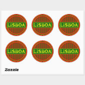 Lissabon Stadstrots Embleem – Portugese Identiteit Ronde Sticker (Vel)