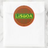 Lissabon Stadstrots Embleem – Portugese Identiteit Ronde Sticker (Tas)