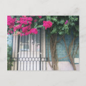Lissabon-Tegels en bloemen Bouganvillea Briefkaart (Voorkant)