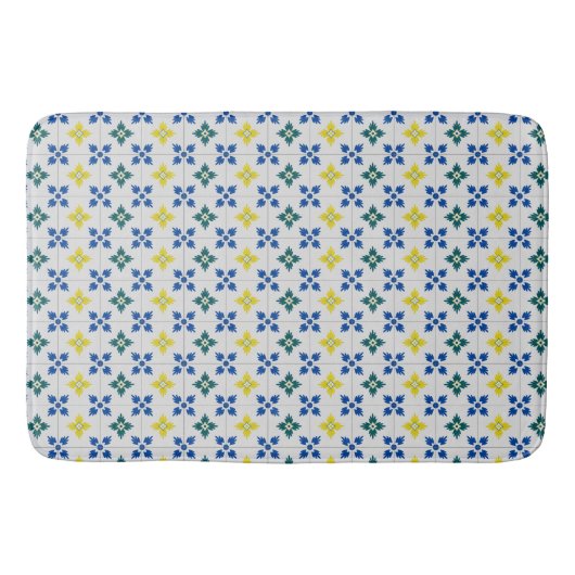 Lissabon  tegels of azulejo patroon badmat (Voorkant)