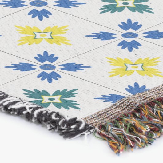 Lissabon tegels of azulejo patroon deken (Hoek)